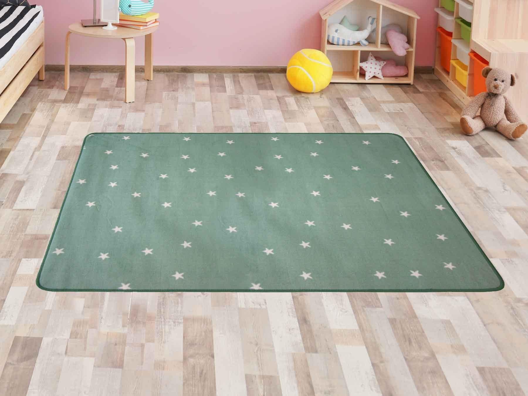 Primaflor-Ideen in Textil Kinderteppich »STELLA, Made in Belgium« rechteckig 5 mm Höhe Motiv Sterne, Kinderzimmer