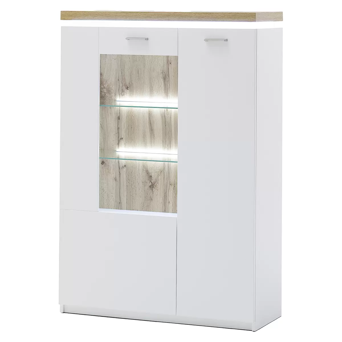 Highboard Cali Eiche,weiss