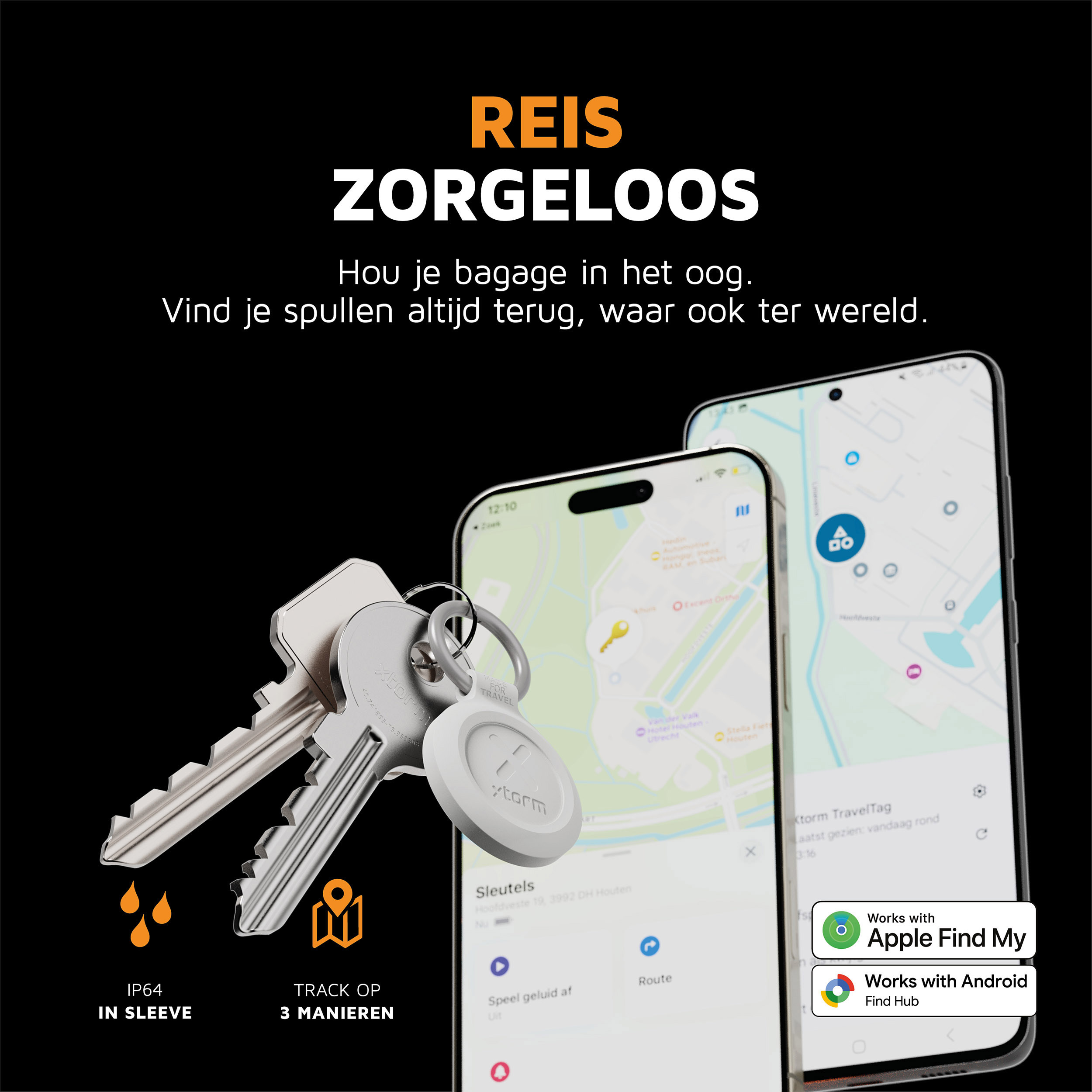 Xtorm Water-resistant White TravelTag - Set van 3