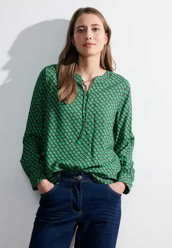 Print Tunikabluse - strong khaki