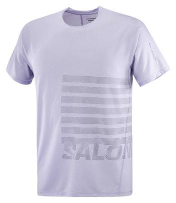 Maillot manches courtes Salomon Sense Aero Graphic Bleu/Gris Homme