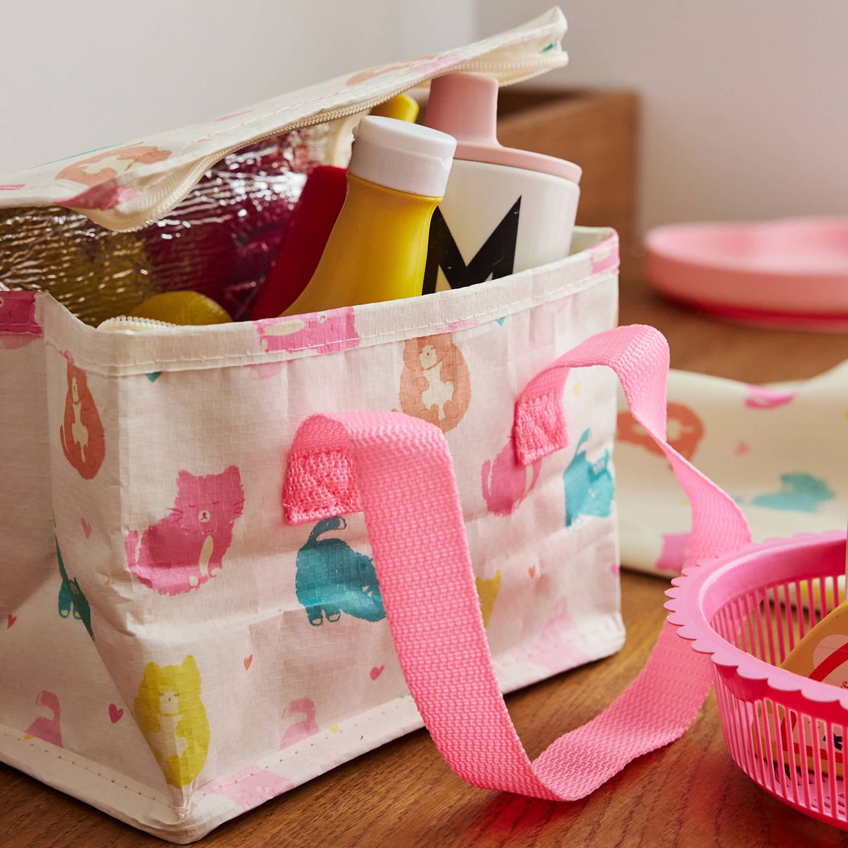 Lunch bag chats pastel - Miaou Pause goûter