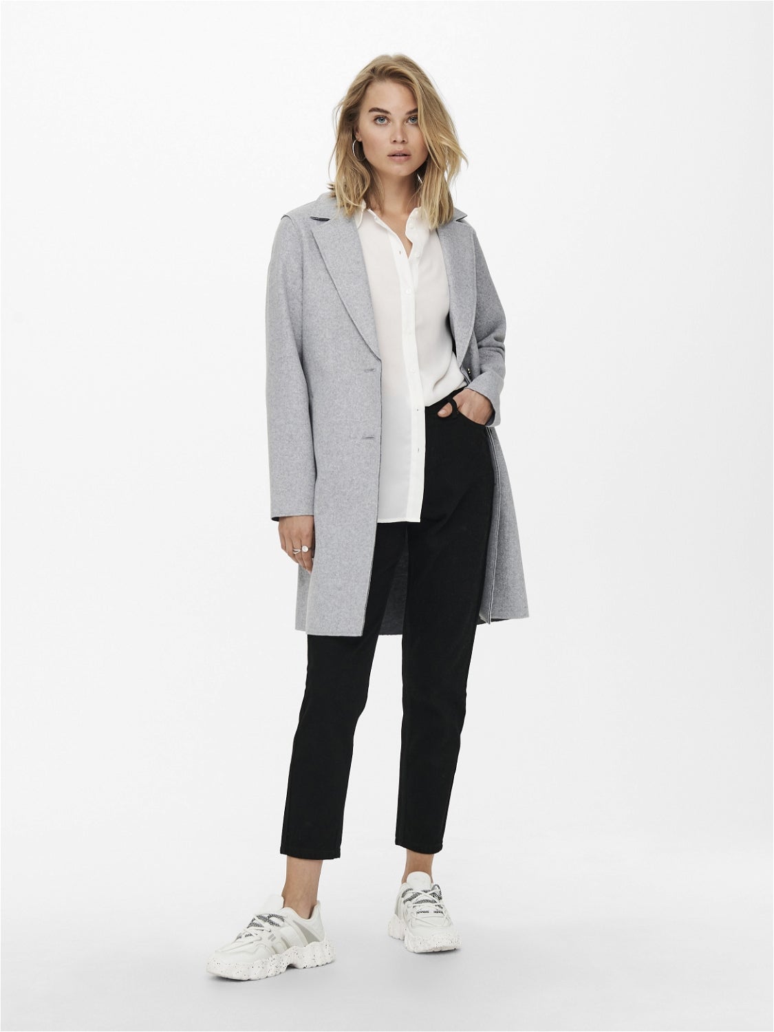 ONLCARRIE Mantel Light Grey Melange