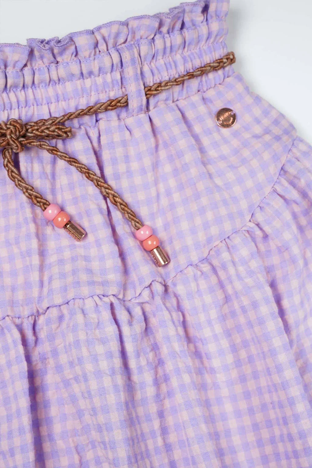 NONO geruite rok Nadia paars/lila