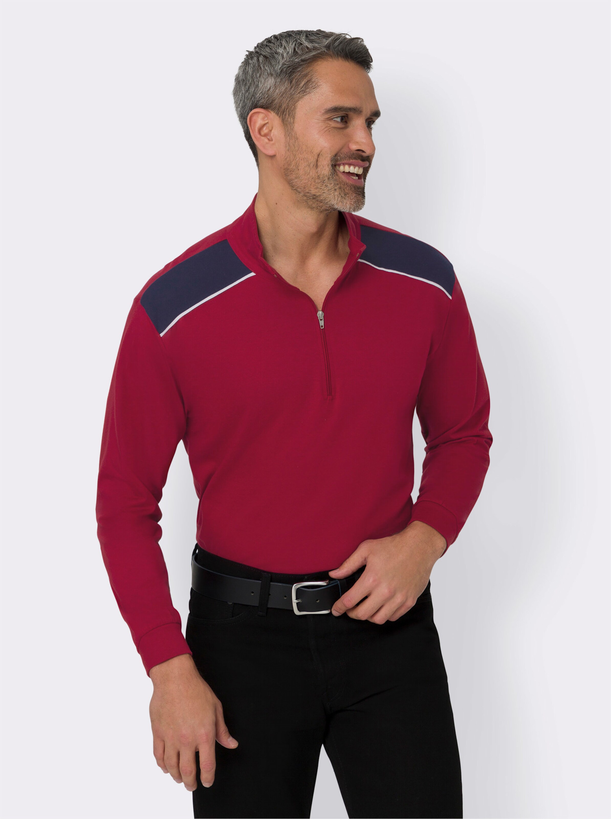 Stehkragen-Shirt
