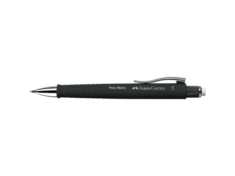 Faber-Castell Poly Matic, Sort, Sort, B, 0,7 mm, Trekantet, Drej ud