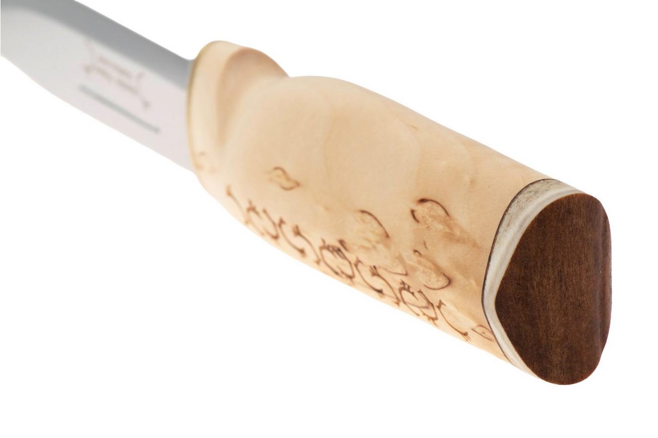 Marttiini Wild Reindeer 13 542015 Polished 1.4034, Birch Antler, vaststaand mes