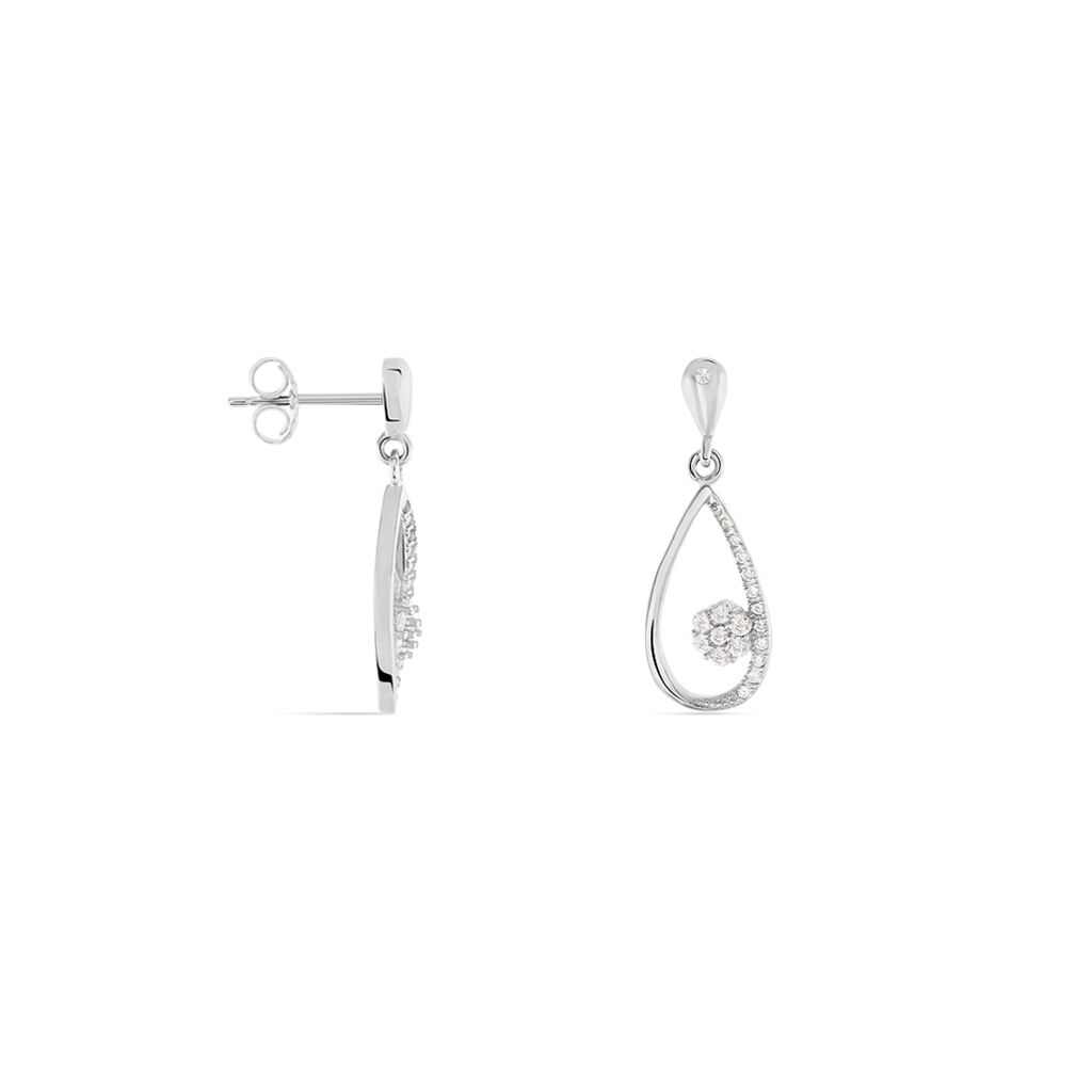 Boucles D'oreilles Pendantes Deusoniensis Argent Oxyde