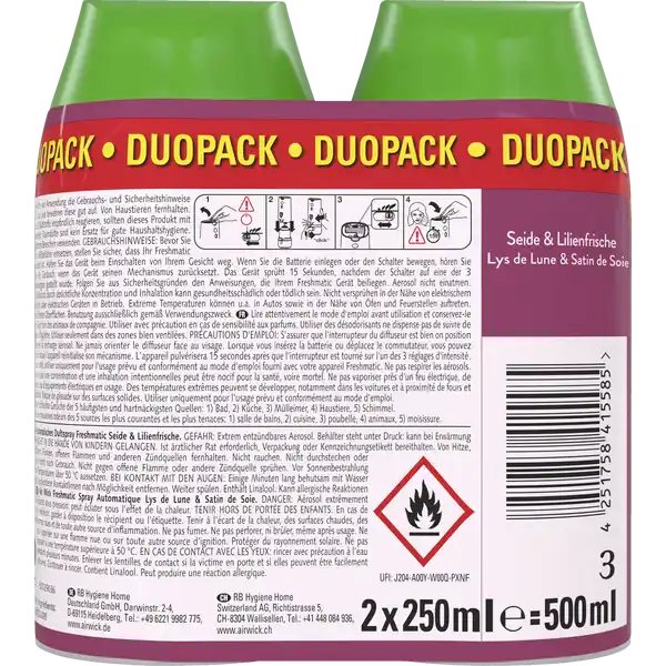 Freshmatic Max Nachfüller Duopack Seide & Lilienfrische