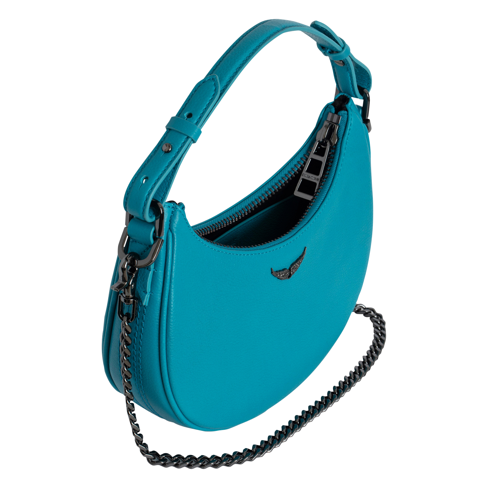 MOONROCK - Sac épaule en cuir| Bleu