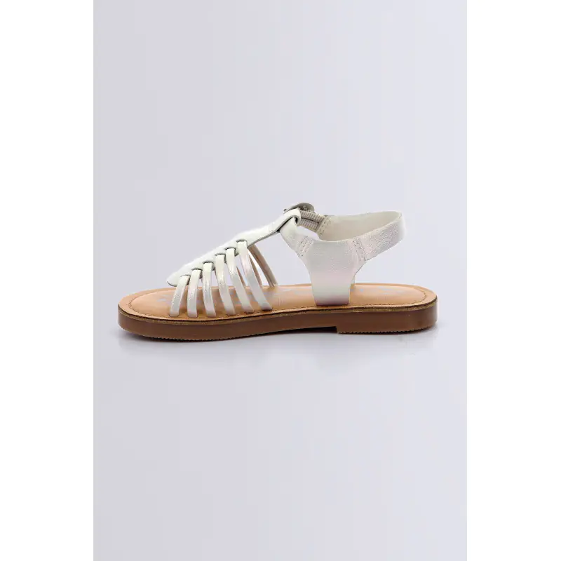 Premslim Blanc irise SANDALES Cuir Fille