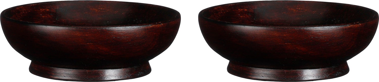 Mica Decorations schaal Pompeo donker bruin D 16 H 5 cm 2 stuks