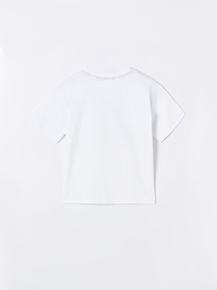 Camiseta Pokémon™ com lantejoulas mágicas - Branca