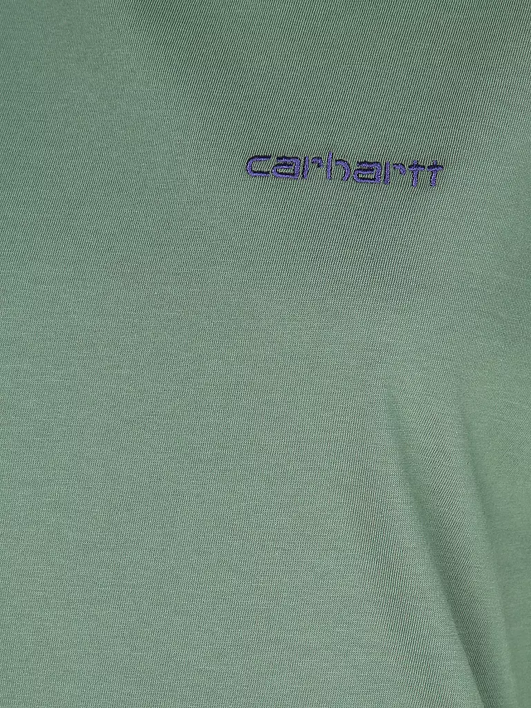 CARHARTT WIP T-Shirt SCRIPT EMBROIDERY dunkelgrün