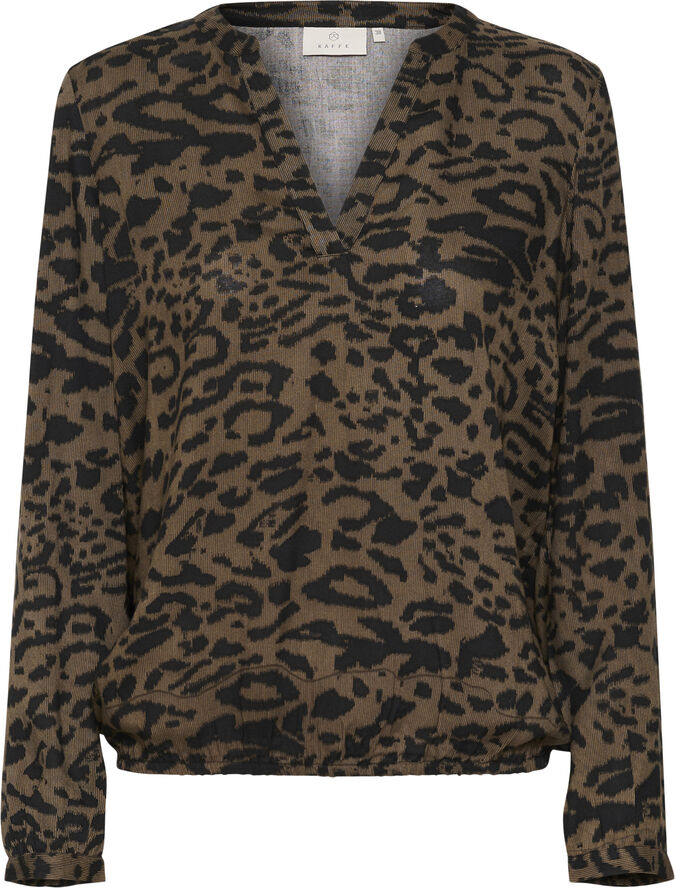 Kaffe KAditte Blouse Major brown/black leopard