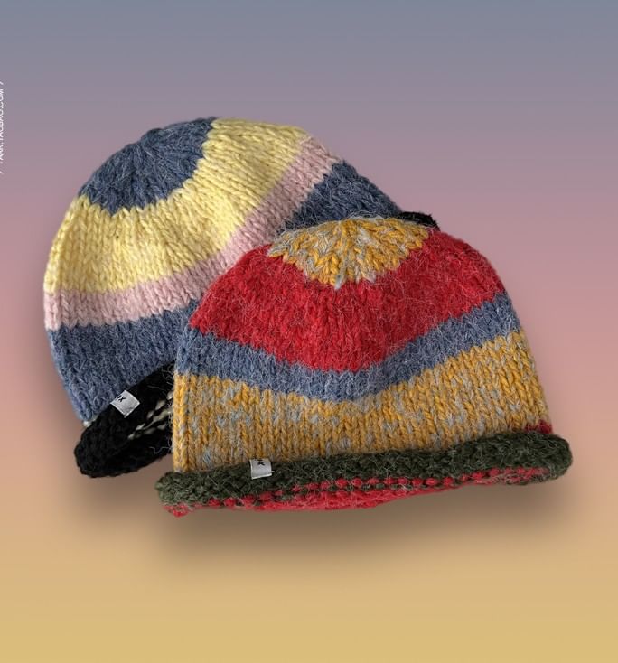 TAAK - Color Block gebreide muts