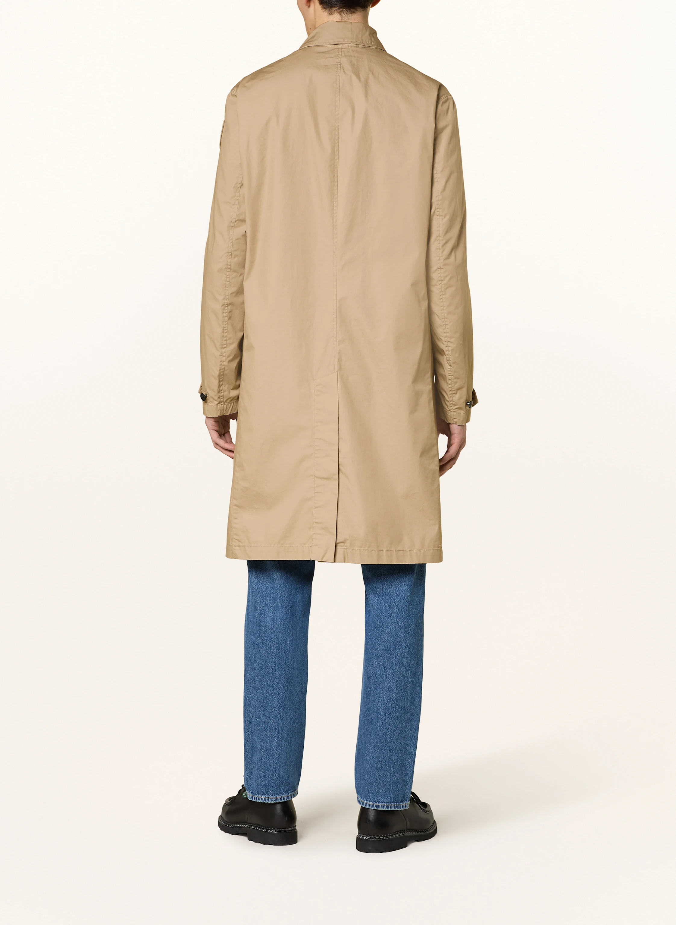 Blauer Trenchcoat