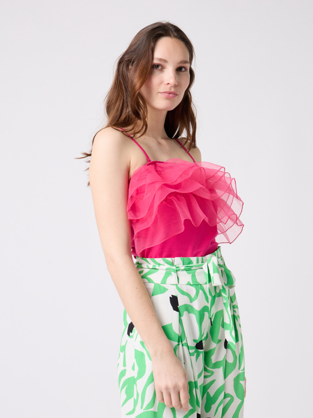 Top volants bustier