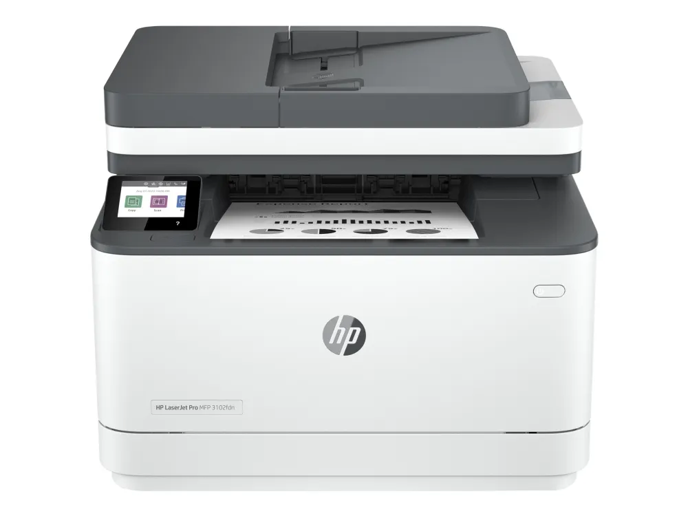 HP LaserJet Pro MFP 3102fdn - Multifunktionsprinter - S/H - laser - Legal (216 x 356 mm) (original) - A4/Legal (medie) - op til 33 spm (kopiering) - op til 33 spm (udskriver) - 250 ark - 33.6 Kbps - USB 2.0, LAN