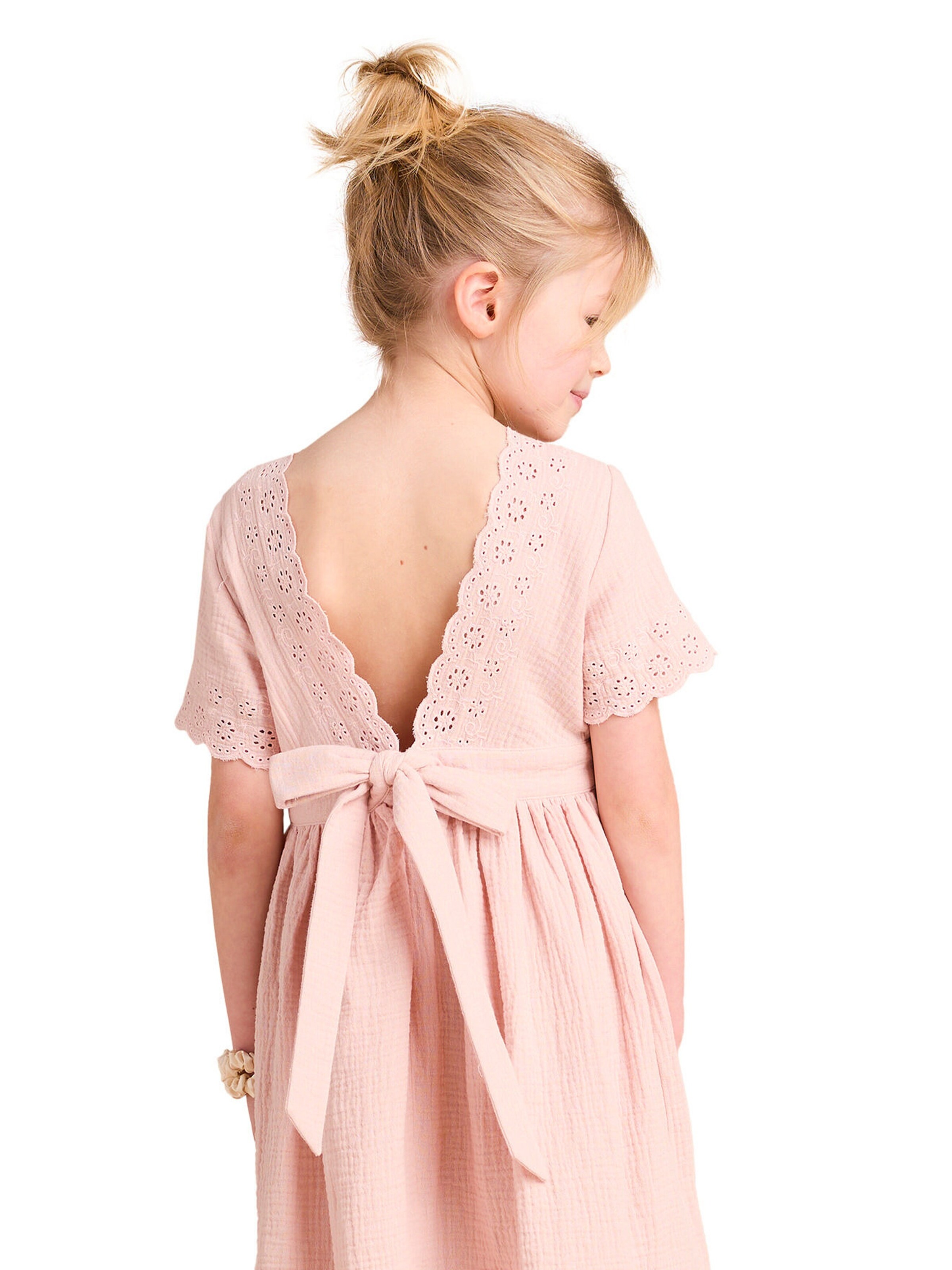 Envie de Fraise Bio-Kollektion: Festliches Mädchen Kleid, MAMA & TOCHTER-Capsule pudrig rosa