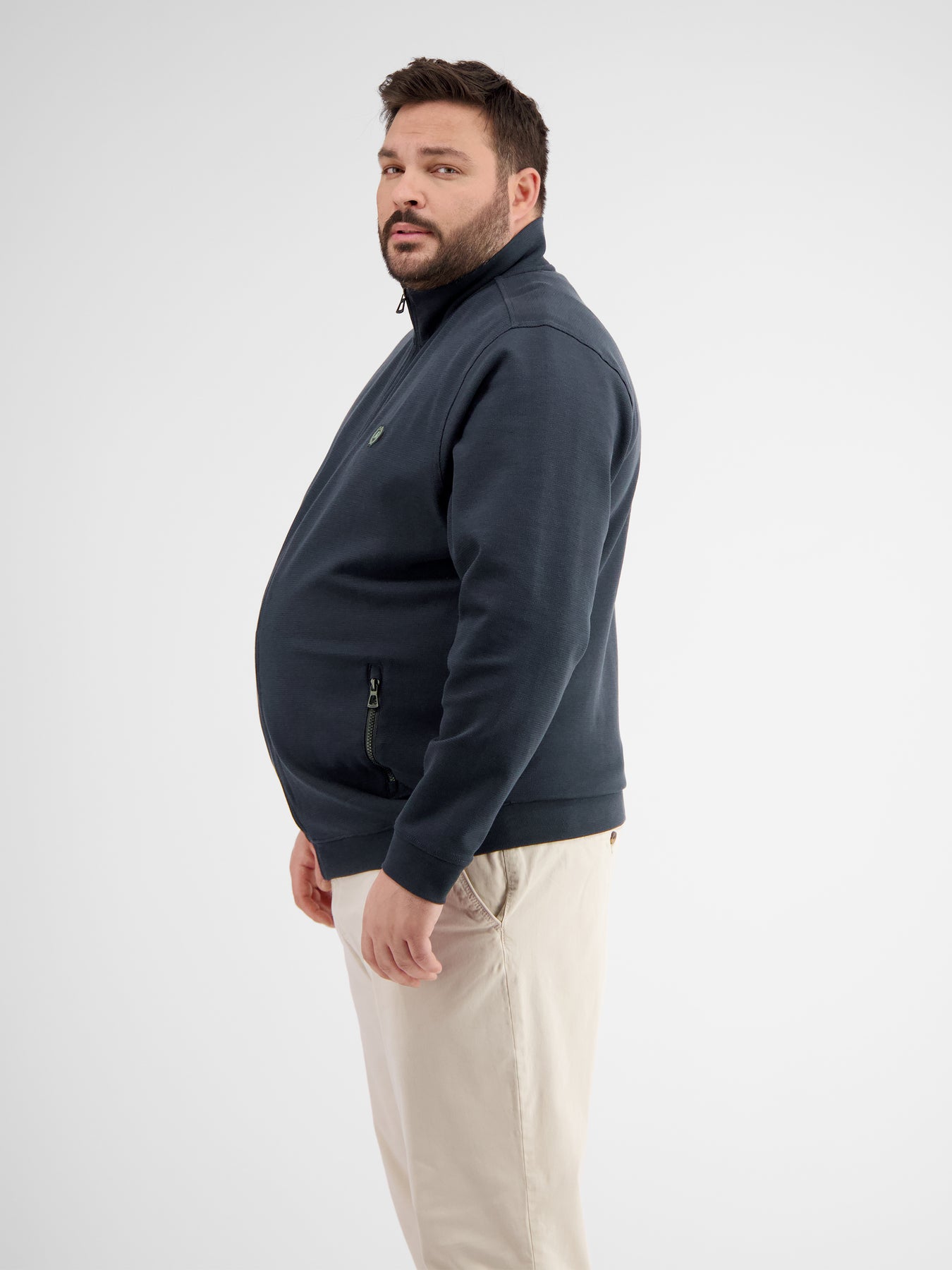 Sweatjacke in Strukturqualität
