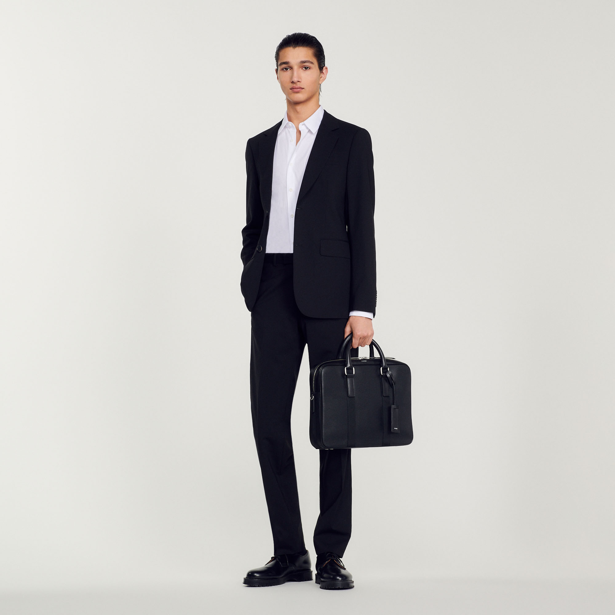 Grand briefcase en toile enduite