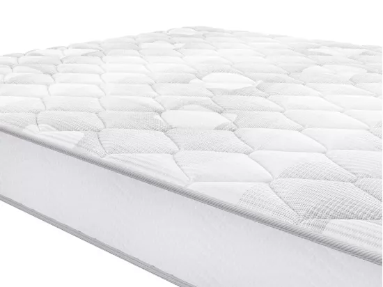 Ensemble 160 x 200 cm sommier coffre blanc + matelas ressorts ensachés ép.20cm - SONGE de YSMÉE