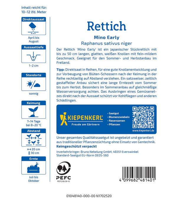 Kiepenkerl Saatgut Rettich 'Mino Early'