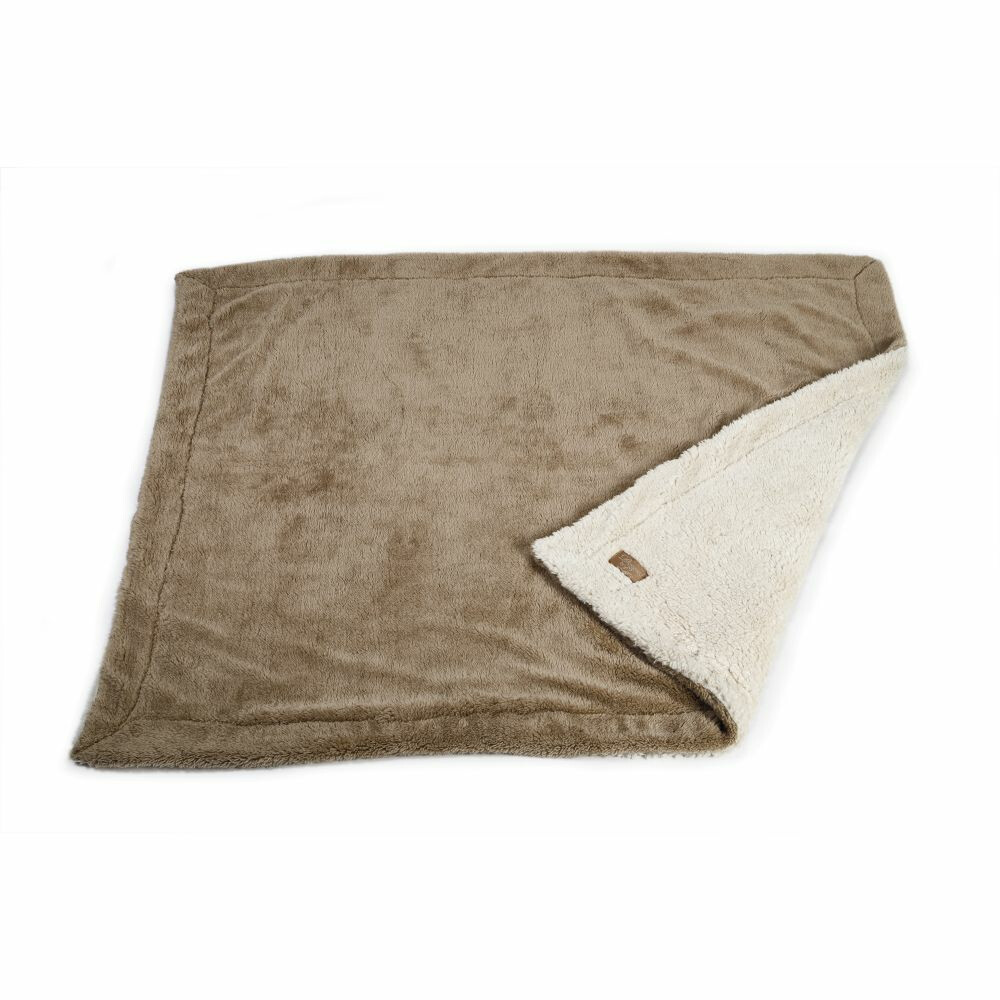 Designed by Lotte Pluche Plaid Wush Beige - Bruin150 x 125 cm