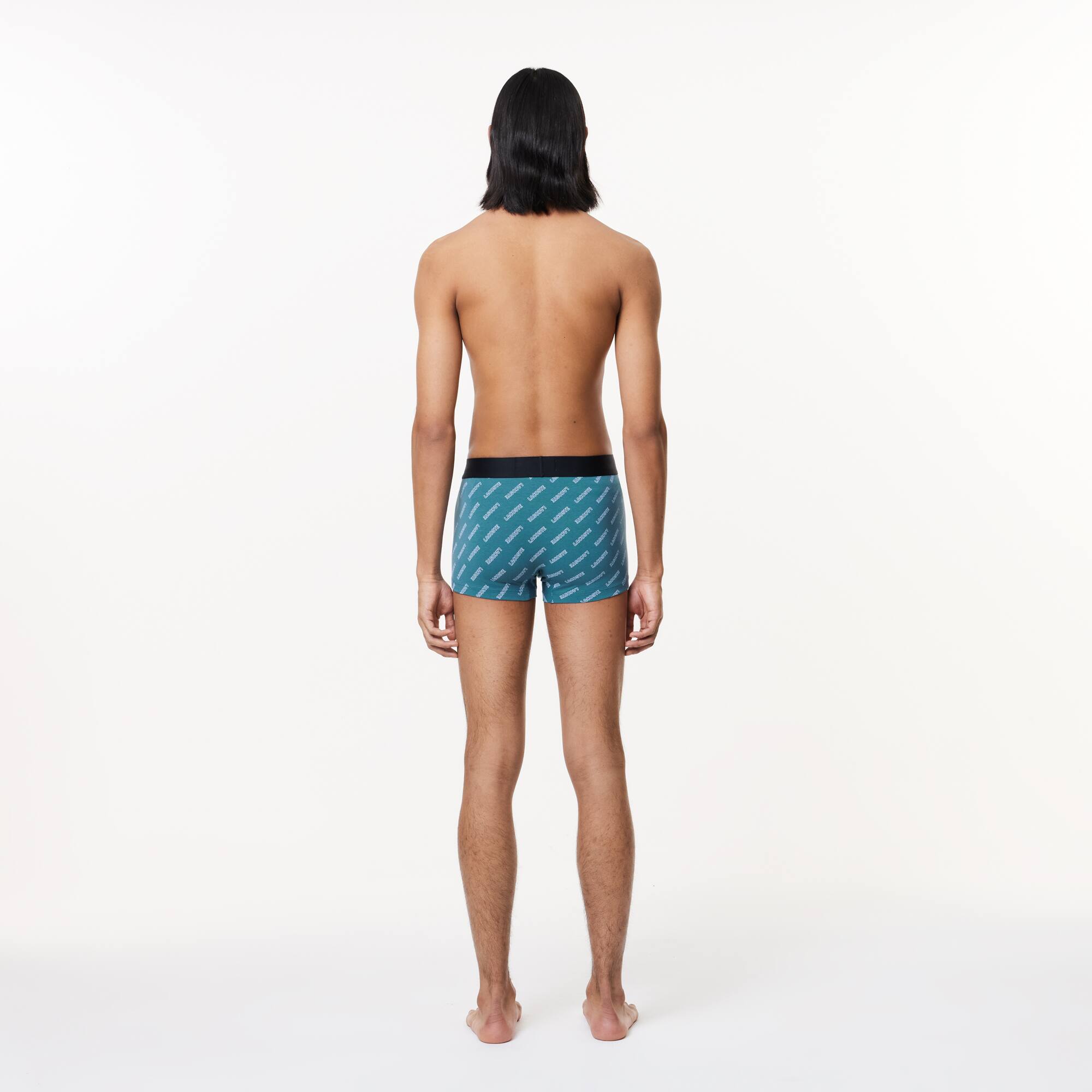 Herren Stretch-Baumwoll Trunk im 3er-Pack Unterwasche - Blau - Lacoste - Herren
