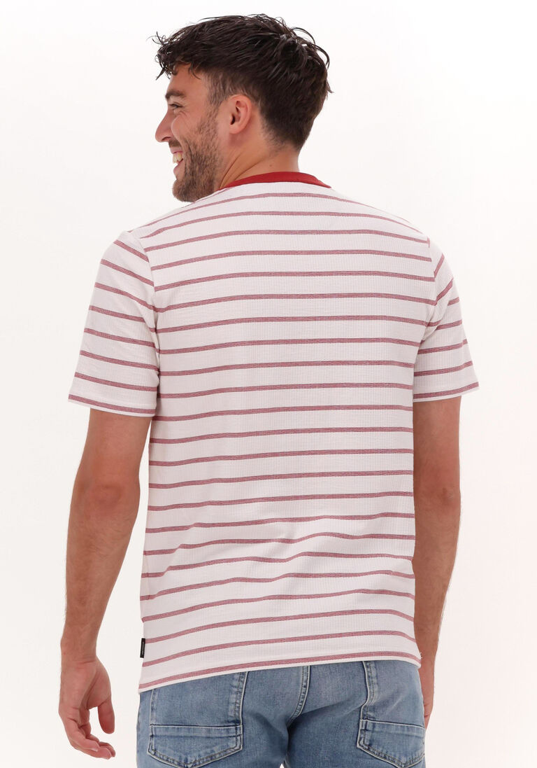 SCOTCH & SODA rode scotch & soda t-shirt waffle jersey breton t-shirt