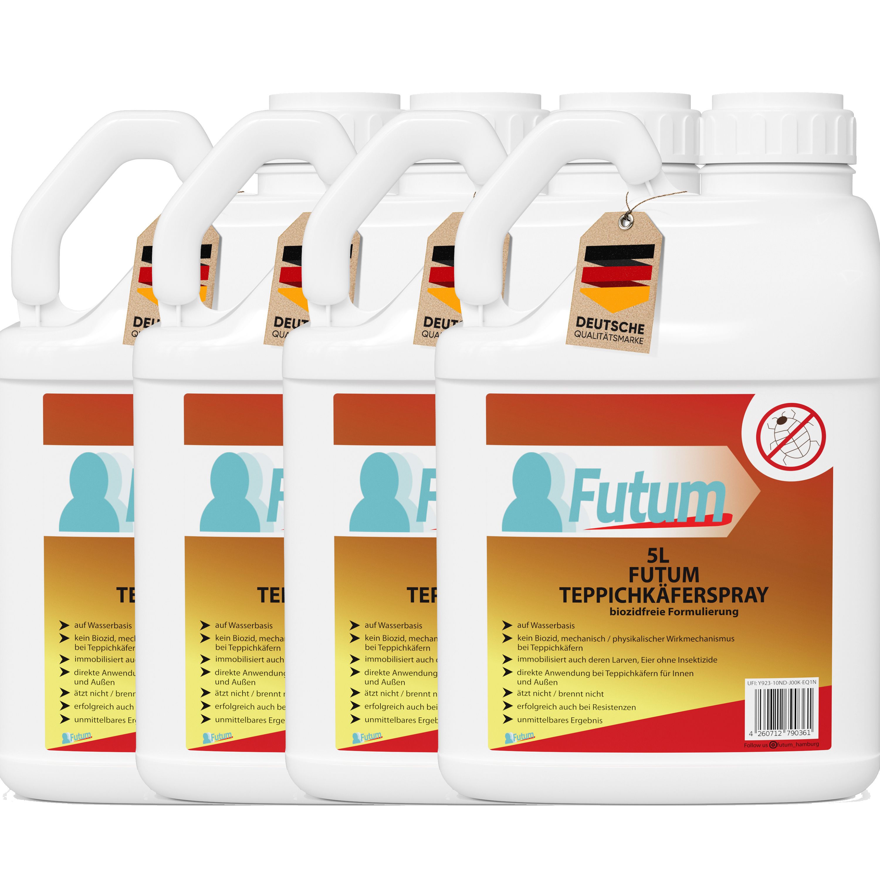 FUTUM 4x5L Teppichkäferspray