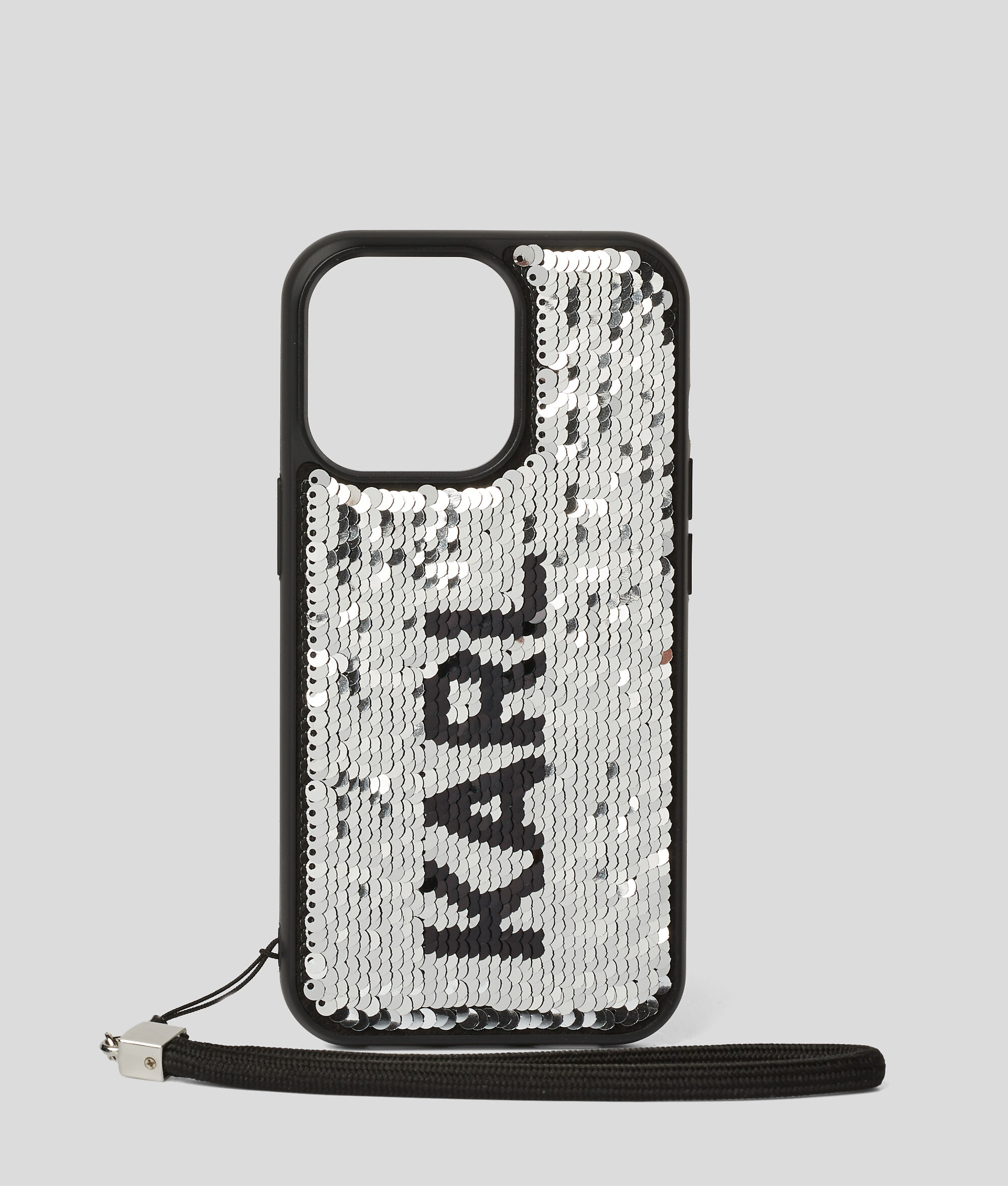 Coque à sequins réversibles pour iPhone 13 avec dragonne