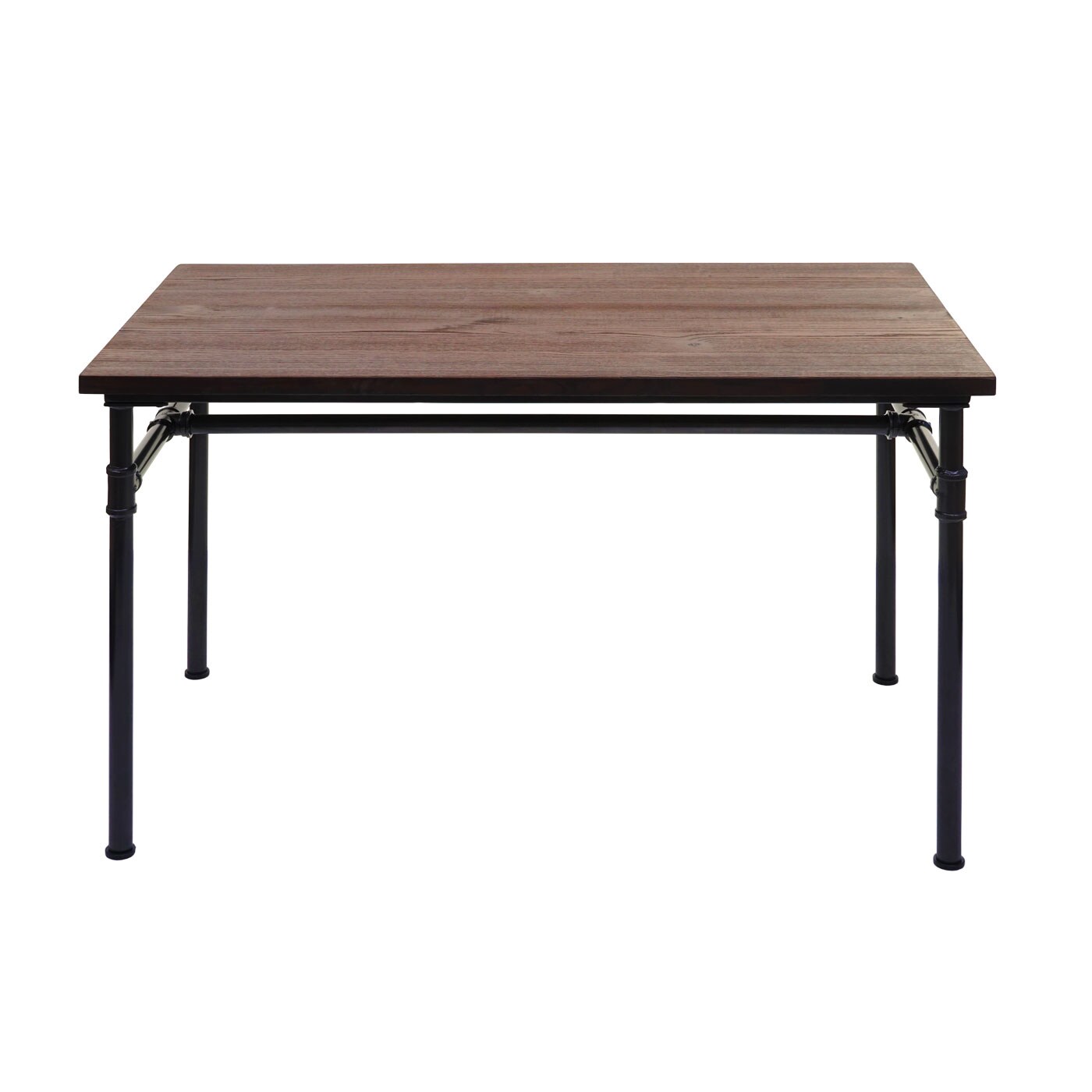 Esstisch MCW-H10b, Tisch Bistrotisch, Metall Ulme Holz Industrial Gastronomie MVG schwarz-braun 120x70cm