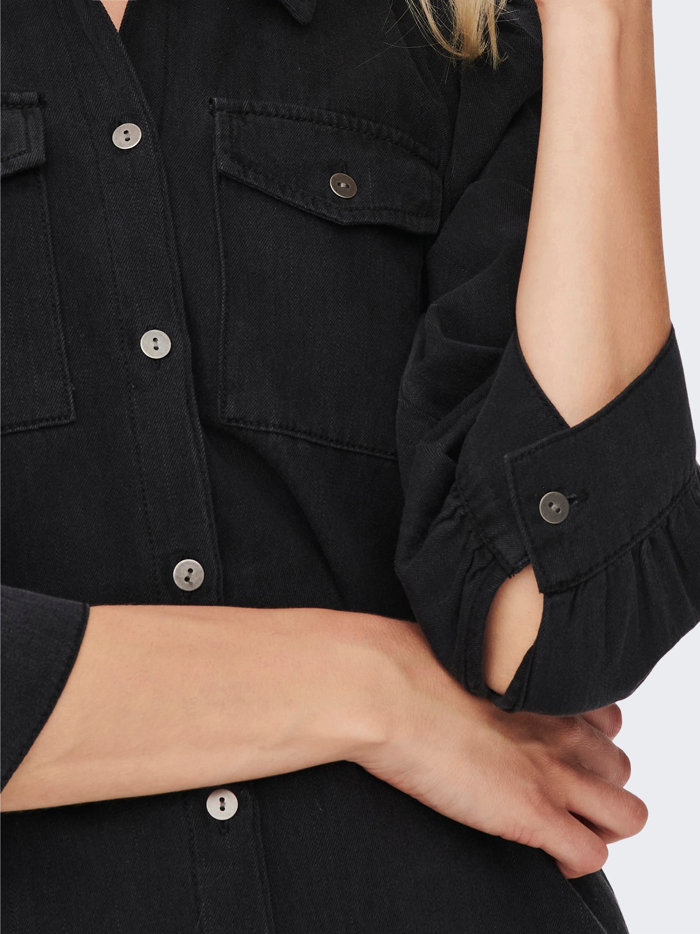 ONLFELICA Langes Kleid Washed Black