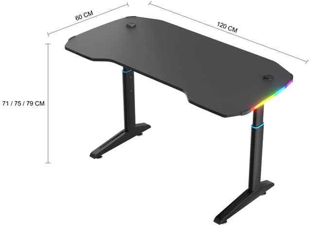 Piranha Base 120 RGB gaming-skrivebordet