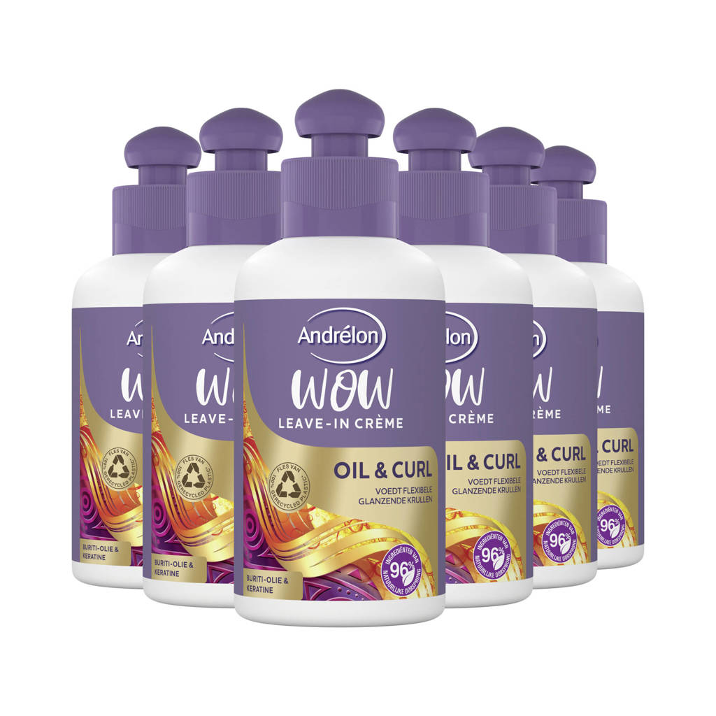 Oil & Curl WOW leave-in crème - 6 x 200 ml