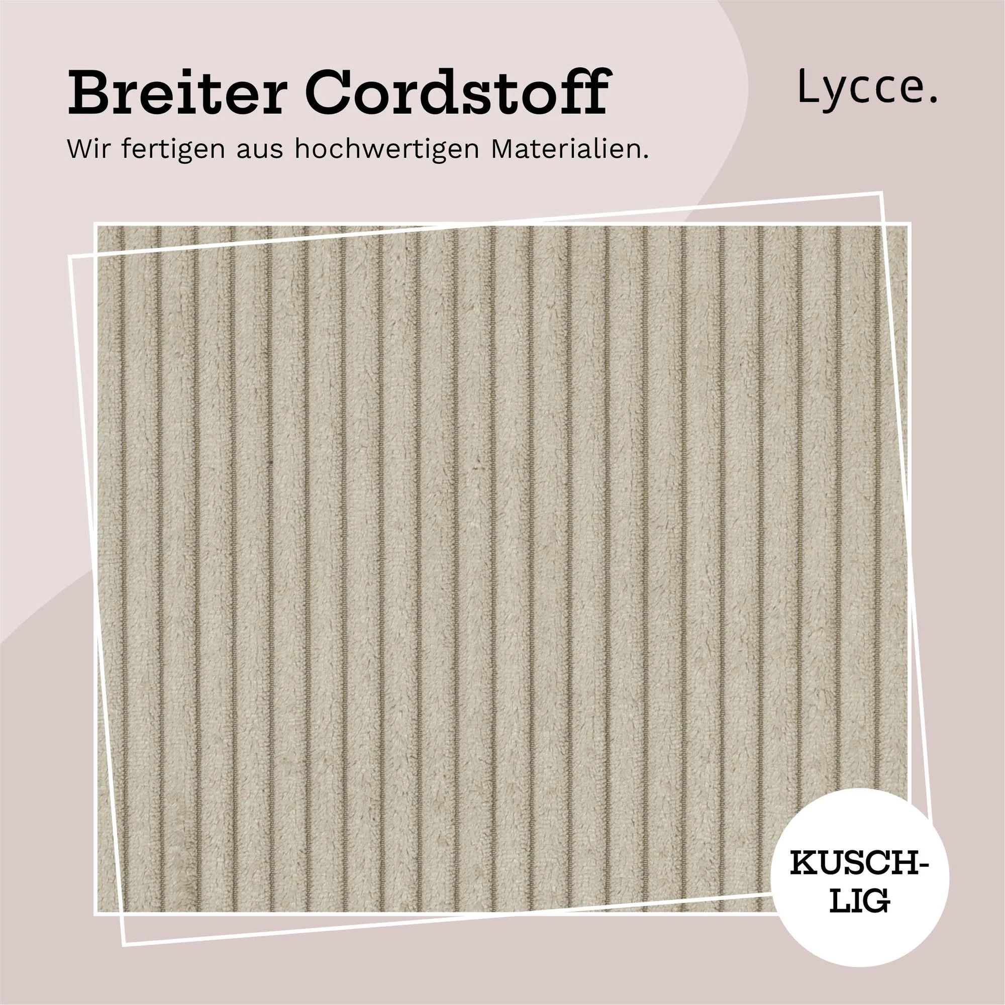 Lycce 2er Set Kissenbezug aus trendigem Cordstoff (40 x 40 cm)