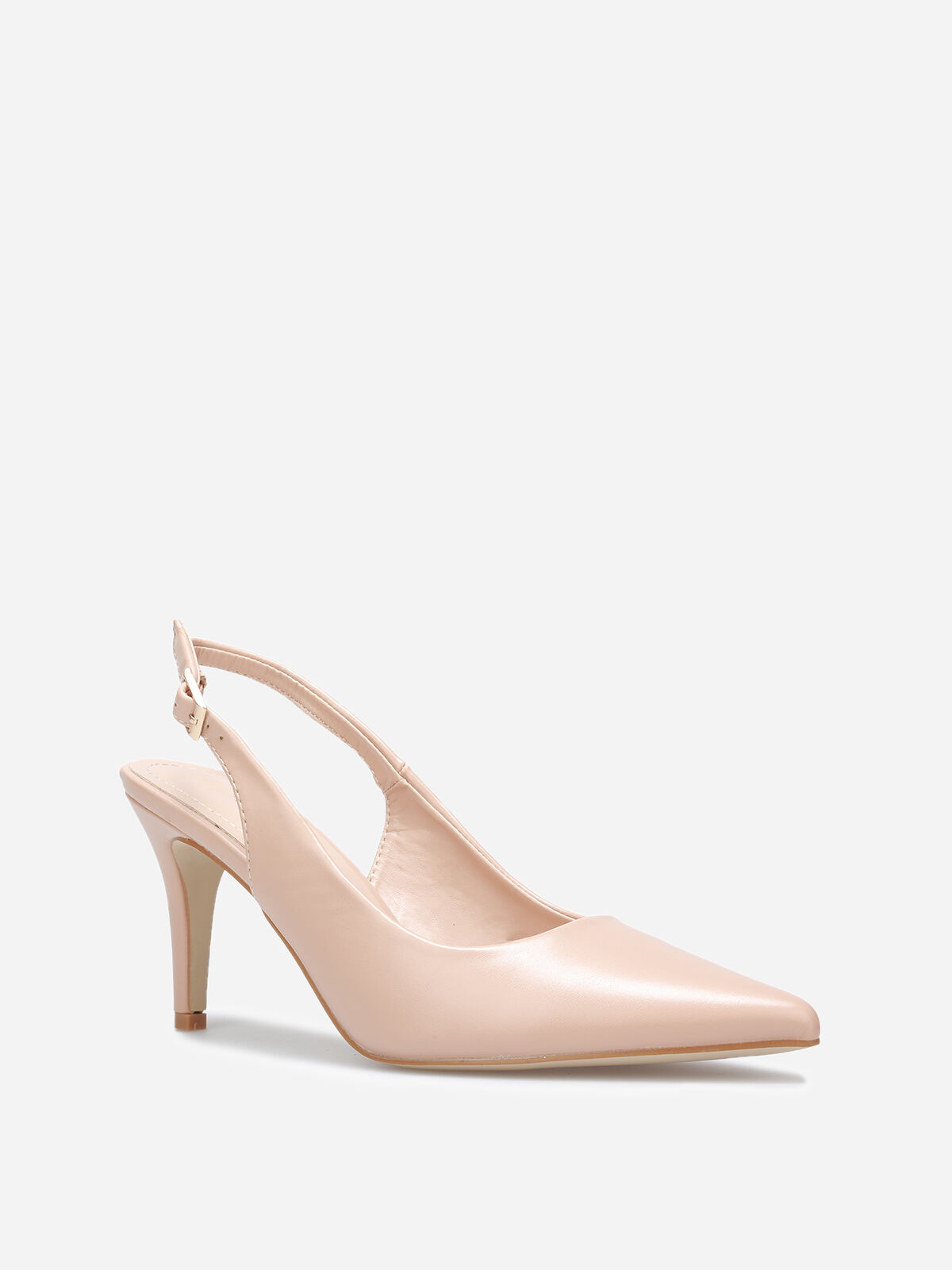 Escarpins slingback à bout pointu- Nude