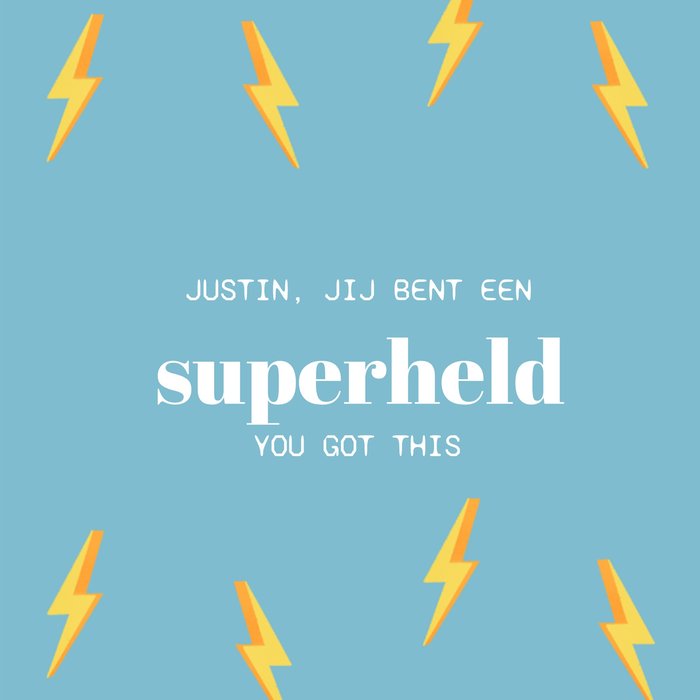 Greetz | Gezakt kaart | superheld | met naam