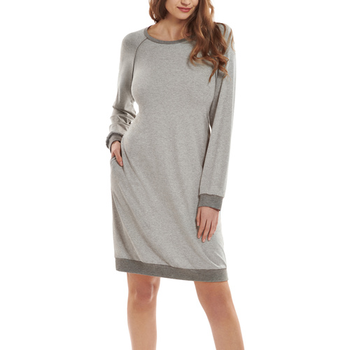 Lisca - Camisón de manga larga Kelly Gris