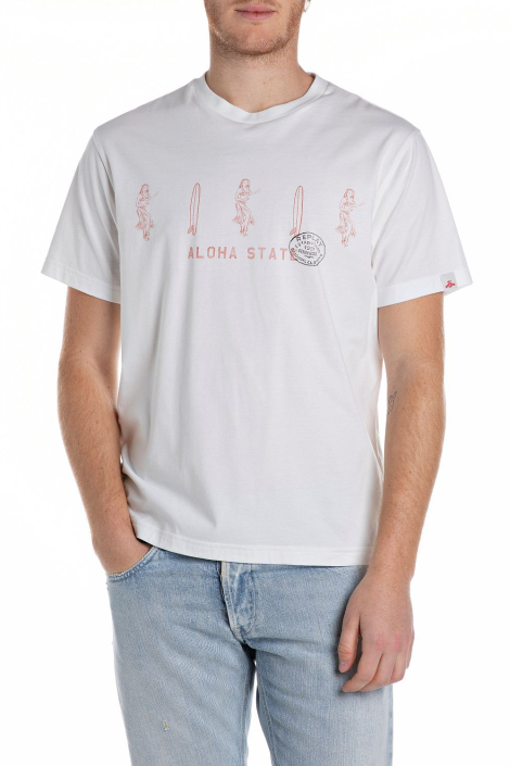 Replay witte heren t-shirt