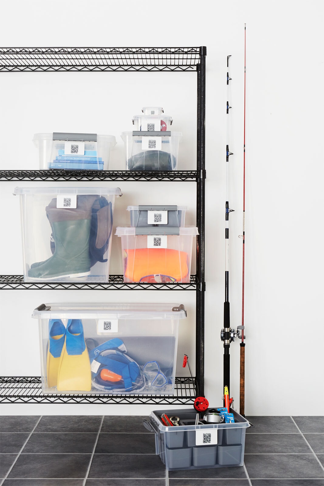 Aufbewahrungsbox Pro Box mit DIY Einsatz 14 l Transparent