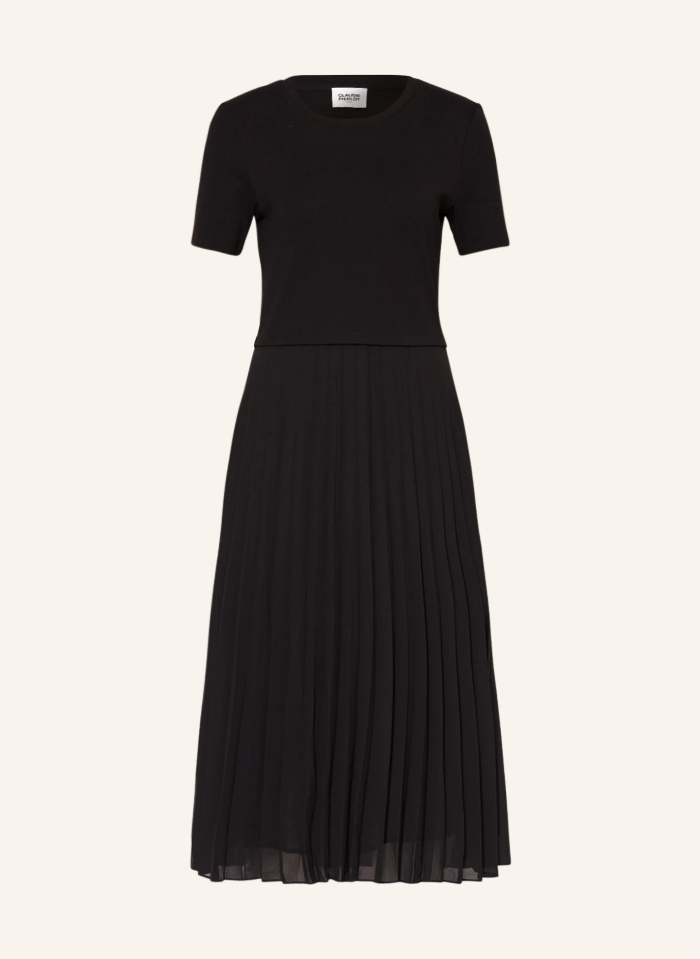 CLAUDIE PIERLOT Kleid im Materialmix mit Plissees