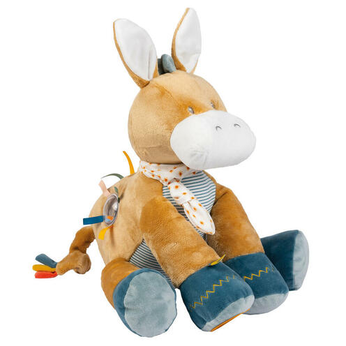 Peluche d'activités Félix&Léo âne Léo multicolore - NATTOU
