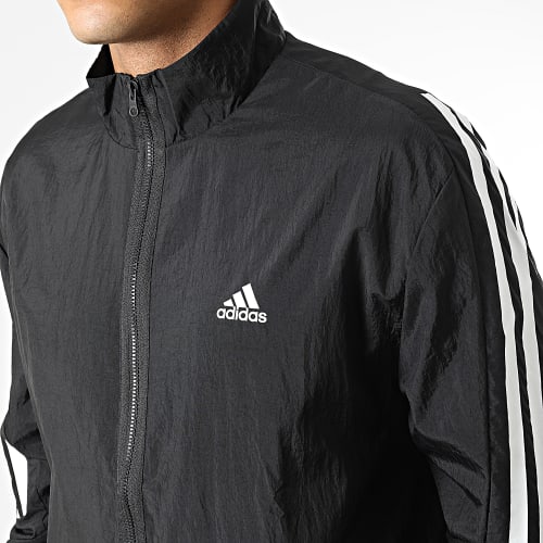 Veste Zippée A Bandes HJ9944 Noir