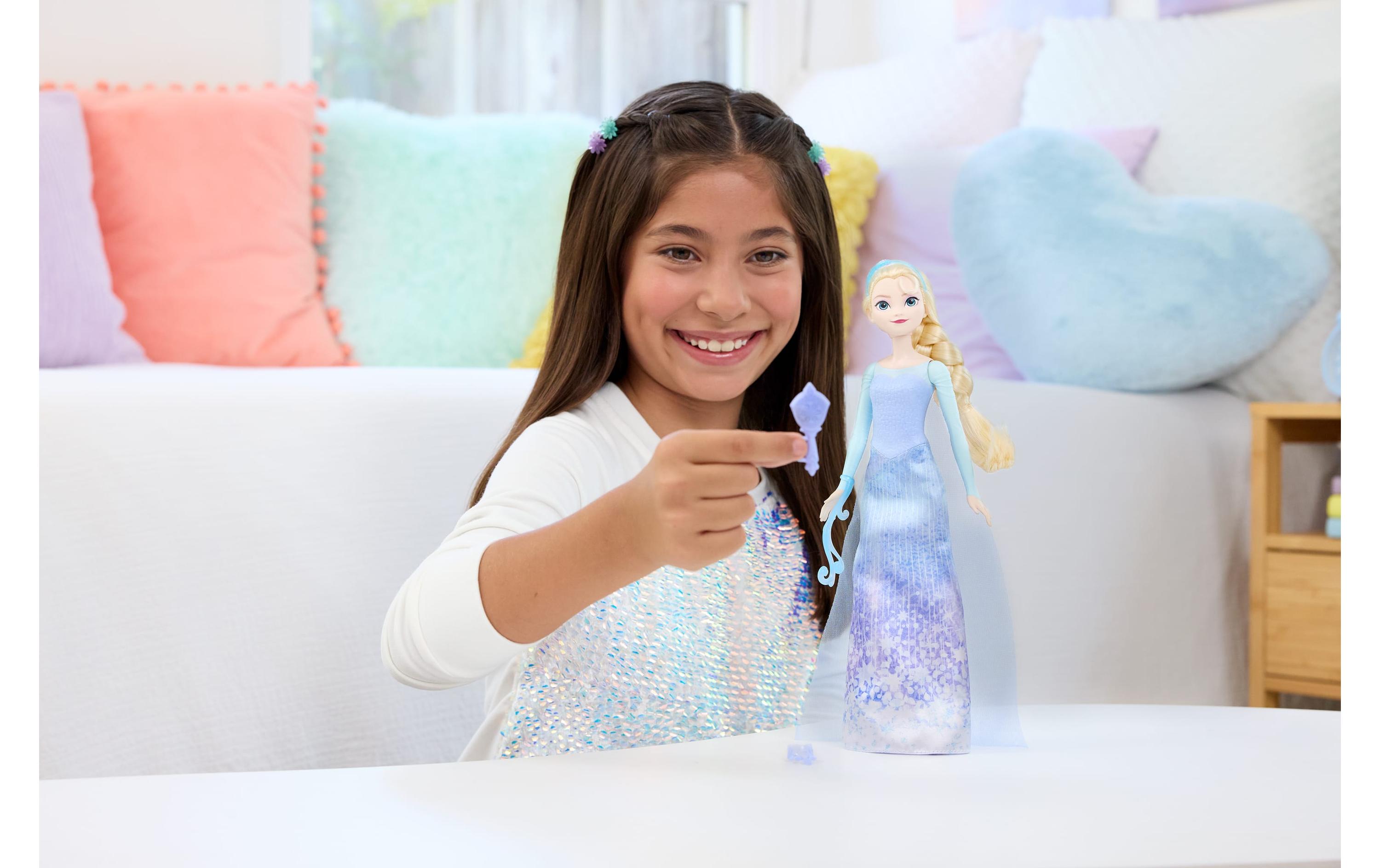 Puppe Eiskönigin Spin & Reveal ElsaModepuppe und Accessoires mit 11 Überraschungen aus dem Disney-Film
