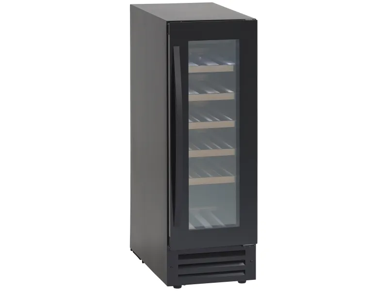 Scandomestic SV 19 B - Vinkøleskab - 1 Zone - bredde: 29.5 cm - dybde: 56.1 cm - højde: 86.5 cm - 68 liter - sort - Optil 18 flasker