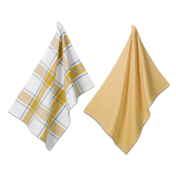 Lot de 2 torchons Svea jaune 70 x 50 cm Kela