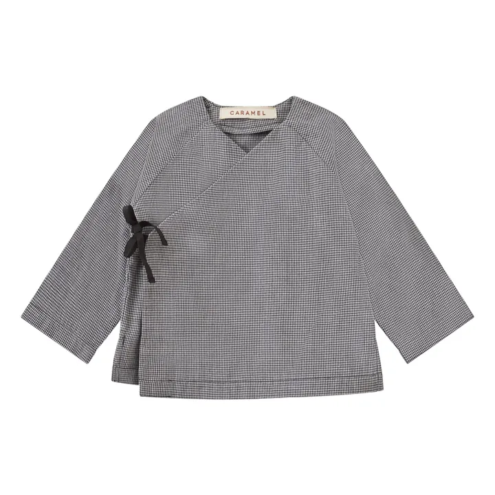 Caramel Cardigan Cache-Cœur Pochard Vichy | Noir